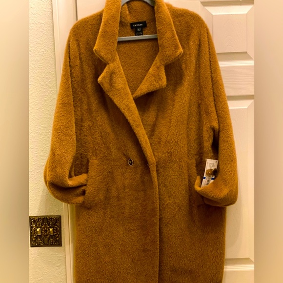 Karen Kane Jackets & Blazers - KAREN KANE (NWOT) 🍂💖🍁PLUSH CAMEL🍂💖🍁SWEATER COAT - SIZE XL🍂🧥🍁